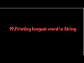 Java Programs 19 Printing Longest Word In String