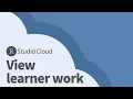 RStudio Cloud Viewing Learning Work Instructor View