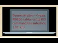 Deploying NoSQL Tables using OCI cli