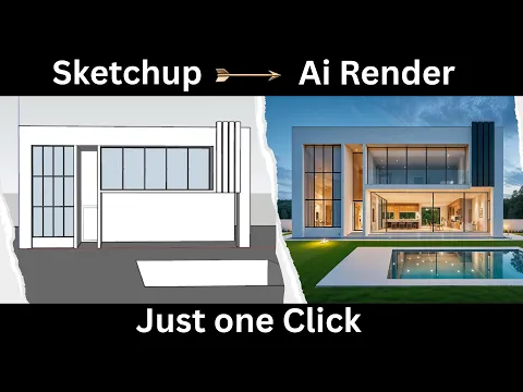 How I Used ReRender AI to Turn a SketchUp Screenshot into a Realistic Render