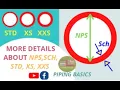 More details about NPS, SCH, STD, XS, XXS. Very important for piping professionals.