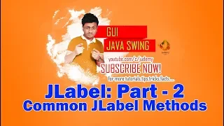 Java SWING - JLabel Common Methods JLabel Part