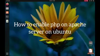 How to enable php on apache server on ubuntu