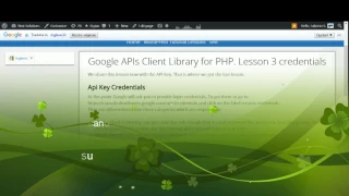 Google Api Key PHP Lesson 3 Credential