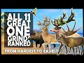 All Great One Grinds RANKED Difficulty Order