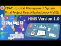 CDAC Hospital Management System Using React Springboot MySQL Project Version 1 0