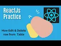 Edit And Delete item from table in reactjs in Hindi