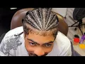 Half cornrows half individual box braids