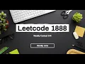 Leetcode 1888 Minimum Number of Flips to Make String Alternating