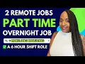 Overnight Shift 6 Hour Shift Part Time Remote Work From Home Job
