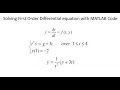 How to Solve First Order Differential equation with MATLAB Code