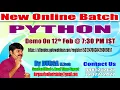 PYTHON Online Training by Mr Durga Sir Demo on 12th Feb 7 30PM IST