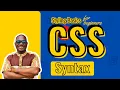 CSS Tutorials for beginners Part 2 CSS Syntax