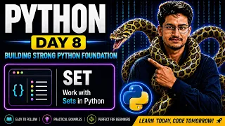 Python Day 8 python sets full Explanation Python Tutorial