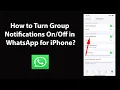 Download Lagu How to Turn Group Notifications On/Off in WhatsApp for iPhone?