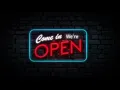 We re Open Neon Sign Background Seamless Looping