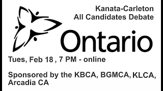 Kanata Carleton - All Candidates Debate - Ontario Election Feb 2025