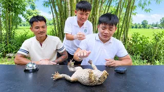 Hưng Vlog - Thử Thách Ca Sĩ Hoa Vinh Lật Ngửa Con Cóc Nằm Im 15 Giây Không Chạm Tay Nhận Thưởng 500$