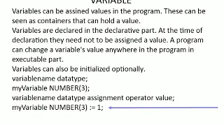 Variables Constants Bind Variables