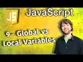 JavaScript Programming Tutorial 9 - Global vs Local Variables var let const