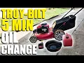 The FASTEST and EASIEST Way to Change your Mower Oil - Troy Bilt TB110