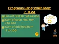 Java While Loop Tutorial Easy Programs Detailed Explanations ICSE Class 9 10