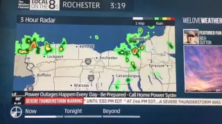 Local on the 8s with severe thunderstorm warning and heat alert Rochester NY 16