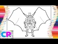 Batman with Huge Wings Coloring in Action -