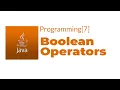 Java Programming 7 - Operators