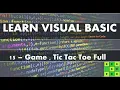 Learn Visual Basic Tic Tac Toe game in vb net