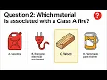 F-01 Fire Guard Exam Review Know Your Fire Classes PASS Method