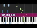 Download Lagu SHAUN - Way Back Home (EASY Piano Tutorial)