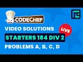 CodeChef Starters 184 Solutions - A to D by Raghav Goel TLE Eliminator
