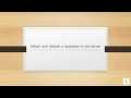 Attach and Detach a database in SQL server