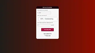JAVASCRIPT Course Project Based Learning - Tip Calculator Using Javascript