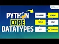 Data Types in Python - String Tuple List Set More Python Tutorial for Beginners