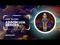 HOW TO STOP ANNOYING ERRORS - World Of Warcraft Dragon Flight Retail WoW