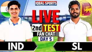 🔴India vs Sri Lanka Day 5 Fan Chat, 2nd Test | Live Cricket Match Today | IND vs SL | Iqbal Sports