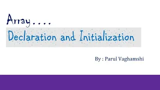 33 How to Declare and Initialize an Array in C Programming