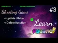 Python game development using Pygame - updating title bar of screen and define necessary function