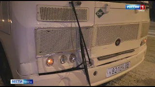 В Омске столкнулись два пассажирских автобуса