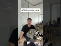 AD laundry hack how to fold clothes in 2 seconds