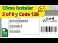 Codigos de Barra en Inventario Como Instalar 3 of 9 y Code 128 en Excel