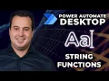 String Functions in Power Automate Desktop Get Subtext Crop Trim Replace Reverse Split