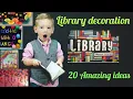 Library decore Art and Crafts School art Paper work Wall decoration