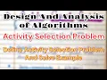 Activity Selection Problem using Greedy Method and solve example Bestie lessons