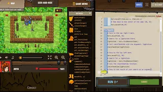 CodeCombat Python solution Seek and hide