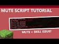 How To Make Custom Message And Repeat Message Mute Player By Skript Tutorial