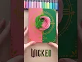 Wicked Cute textured Glinda Elphaba pink green paper flower gift idea
