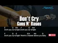Guns N Roses - Don t Cry Guitar Chords